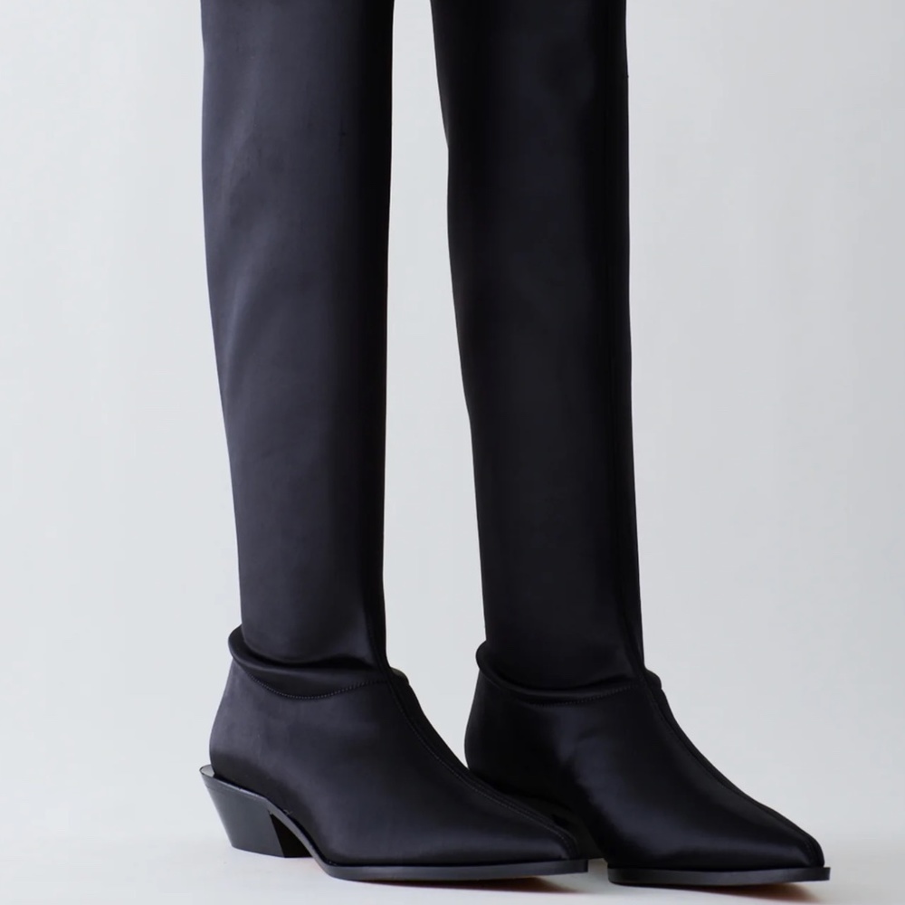 Tibi Bronson Boot Satin Black 39.5